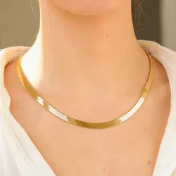 waterproof ketting in verguld staal 45 cm x 6 mm  - OCEANA