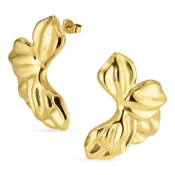 waterproof bloem oorbellen in verguld staal - OCEANA