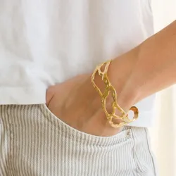 waterproof armband in verguld staal - OCEANA