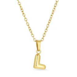 waterproof letter l ketting in verguld staal - OCEANA