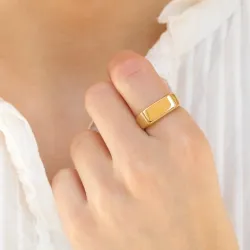 waterproof ring in verguld staal - OCEANA