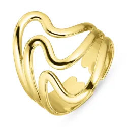 waterproof verstelbaar ring in verguld staal - OCEANA