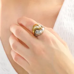 waterproof ring in verguld staal - OCEANA