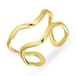 waterproof verstelbaar ring in verguld staal - OCEANA