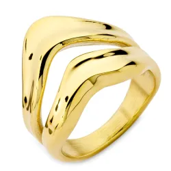 waterproof ring in verguld staal - OCEANA