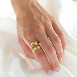 waterproof ring in verguld staal - OCEANA