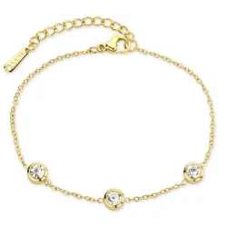 waterproof zirkoon armband in verguld staal - OCEANA