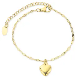 waterproof hart armband in verguld staal - OCEANA