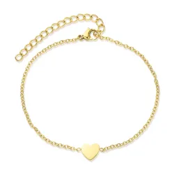 waterproof hart armband in verguld staal - OCEANA