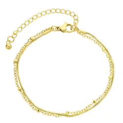 waterproof armband in verguld staal 16 cm + 5 cm x 3,0 mm  - OCEANA