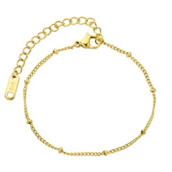 waterproof armband in verguld staal  x 2,2 mm  - OCEANA