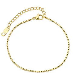 waterproof armband in verguld staal 17 cm + 5 cm x 1,7 mm  - OCEANA