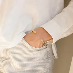 waterproof armband in verguld staal - OCEANA