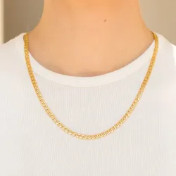 waterproof pantserketting in verguld staal 50 cm x 4,5 mm  - OCEANA