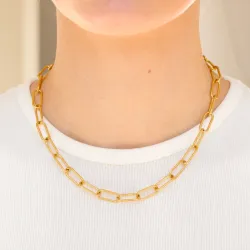 waterproof ketting in verguld staal 40 cm x 7 mm  - OCEANA