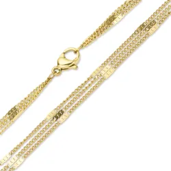waterproof ketting in verguld staal 41 cm x 3 mm  - OCEANA