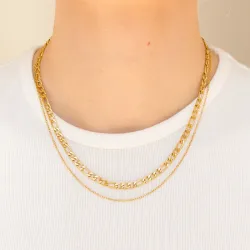 waterproof ketting in verguld staal 40 cm x 5 mm  - OCEANA