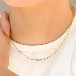 waterproof ketting in verguld staal 40 + 5 cm x 2,5 mm  - OCEANA