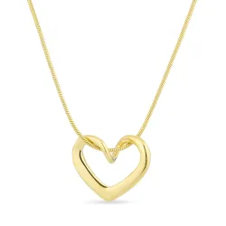 waterproof hart ketting in verguld staal - OCEANA