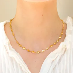 waterproof hart ketting in verguld staal - OCEANA