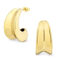 waterproof oorbellen in verguld staal - OCEANA