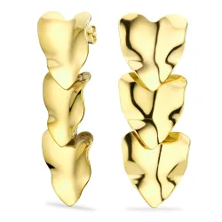 waterproof hart oorbellen in verguld staal - OCEANA