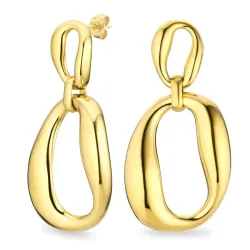 waterproof oorbellen in verguld staal - OCEANA