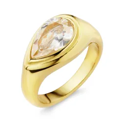 waterproof ring in verguld staal - OCEANA