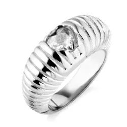 waterproof hart ring in staal - OCEANA