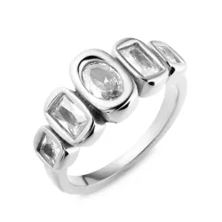 waterproof zirkoon ring in staal - OCEANA