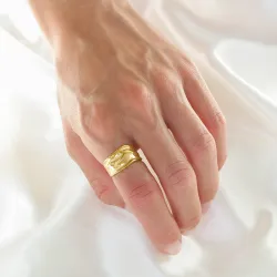 waterproof ring in verguld staal - OCEANA