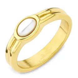 waterproof ring in verguld staal - OCEANA