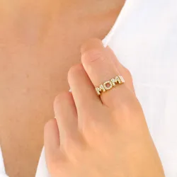 waterproof verstelbaar ring in verguld staal - OCEANA