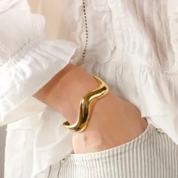 waterproof armband in verguld staal - OCEANA