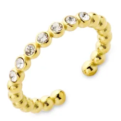 waterproof zirkoon ring in verguld staal - OCEANA