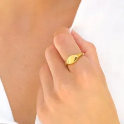 waterproof ring in verguld staal - OCEANA