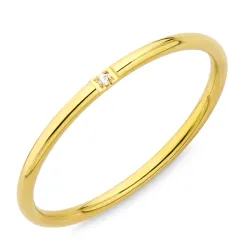 waterproof zirkoon ring in verguld staal - OCEANA