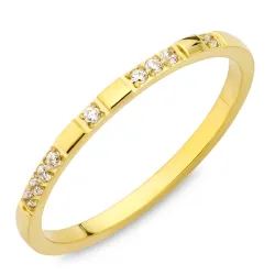 waterproof zirkoon ring in verguld staal - OCEANA