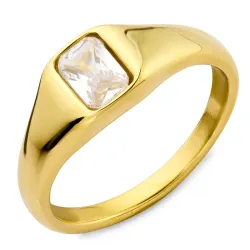 waterproof ring in verguld staal - OCEANA