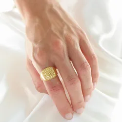 waterproof ring in verguld staal - OCEANA