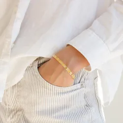 waterproof hart armband in verguld staal - OCEANA