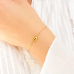 waterproof letter a armband in verguld staal - OCEANA