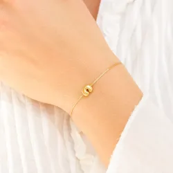 waterproof letter c armband in verguld staal - OCEANA