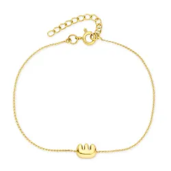 waterproof letter e armband in verguld staal - OCEANA