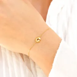 waterproof letter g armband in verguld staal - OCEANA