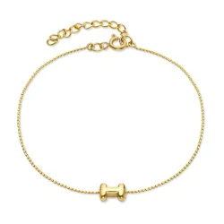 waterproof letter i armband in verguld staal - OCEANA
