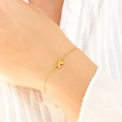 waterproof letter k armband in verguld staal - OCEANA