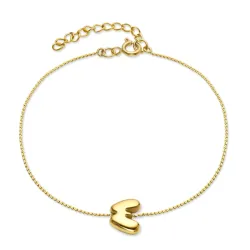 waterproof letter m armband in verguld staal - OCEANA