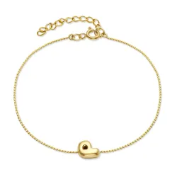 waterproof letter p armband in verguld staal - OCEANA