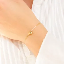 waterproof letter p armband in verguld staal - OCEANA